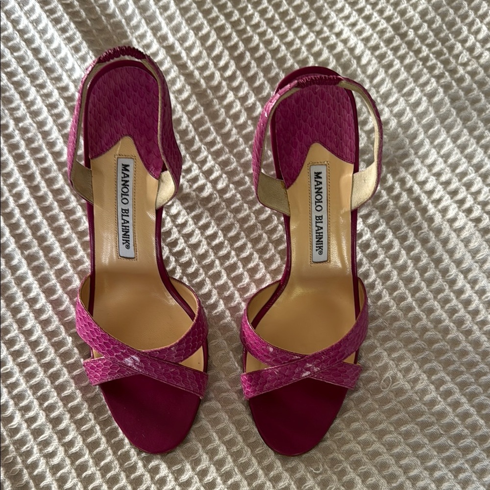 Manolo Blahnik Snakesin Heel